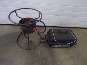 lot 23 image: Propane Burner and Portable Grill