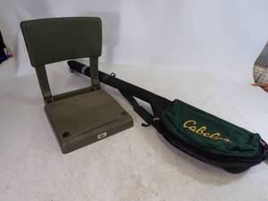 lot 32 image: Cabelas Rod Case with Fishing Seat