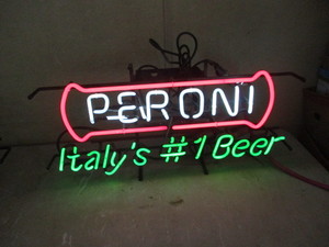 lot 14 image: Peroni Beer Neon Sign