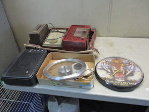 lot 55 image: Antique Radios and clocks