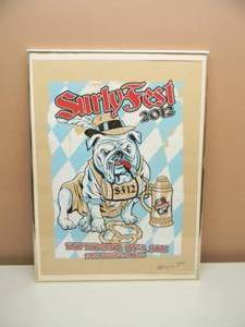 EXTREMELY RARE - SIGNED -  23 OF 101 - SURLY FEST 2012 - SEPTEMBER 22ND 2012 - APPROX 18 BY 24 - NICE - EXTREMELY RARE - SEE PICTURES
