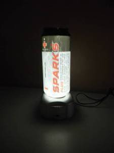 RARE - VINTAGE SPARKS PLUS PREMIUM MALT BEVERAGE ELECTRIFIED CAN - RARE - WORKS - APPROX 12 - SEE PICTURES