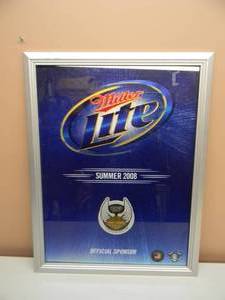 HARLEY-DAVIDSON 105 YEARS 1903-2008 MILLER LITE OFFICIAL SPONSOR BAR SIGN - APPROX 21 BY 27 - SEE PICTURES