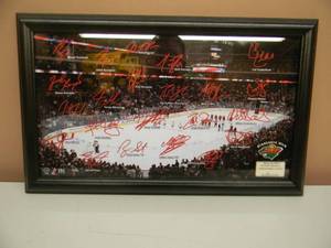MINNESOTA WILD FACSIMILE SIGNATURES 2012-2013 THE HIGHLAND MINT - LIMITED EDITION 2 OF 2013 - NICE PIECE - APPROX 20 BY 12 - SEE PICTURES