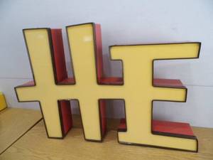 lot 29 image: LED Letter HE