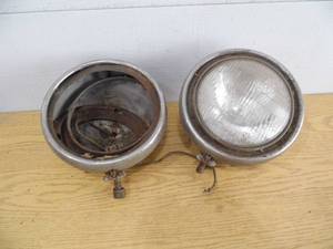 lot 64 image: Pair of Antique Car Lights