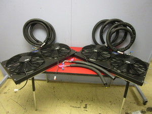 lot 732 image: SPAL DUAL FANS WITH HOSES, FOR TRUCK REFRIGERATION