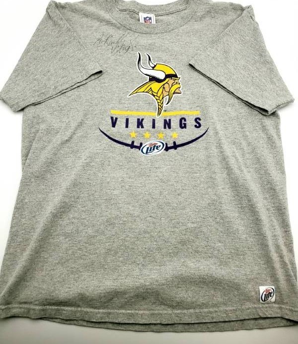 John Randle Signed Minnesota Vikings Miller Lite NFL T-Shirt, Minnesota  Vikings & North Stars Autographed Jerseys & Footballs, Cousins, Diggs,  Thielen, Smith, Modano, Broten, and More!