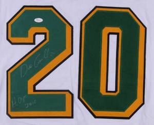 lot 29 image: Dino Ciccarelli Signed Minnesota North Stars Jersey Inscribed H.O.F 2010 (JSA COA)