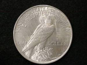 lot 57 image: 1922 Peace Silver Dollar...