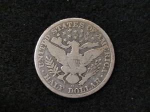 lot 87 image: 1908 O Barber Silver Half Dollar...