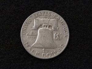 lot 108 image: 1954 D Franklin Silver Half Dollar...