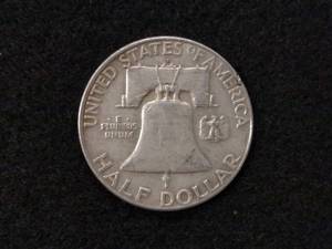 lot 111 image: 1960 D Franklin Silver Half Dollar...