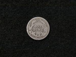 lot 123 image: 1902 Barber Silver Dime...