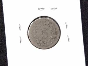 lot 128 image: 1867 Shield Nickel...