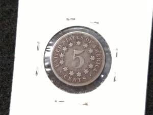 lot 129 image: 1868 Shield Nickel...