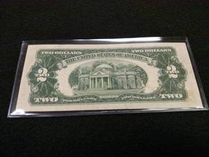 lot 144 image: 1958 B Two Dollars Red Seal Federal...