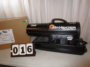 lot 16 image: Mr. Heater 75,000 BTU Forced Air Kerosene Heater