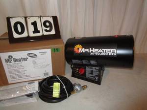 lot 19 image: Mr. Heater 30,000 - 60,000 BTU Portable Propane Heater