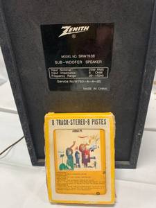 lot 9 image: 17 Tall Subwoofer & Abba 8 Track