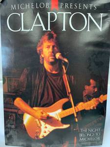 lot 55 image: 1987 Eric Clapton Michelob Advertisement Poster