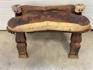 lot 107 image: Antique Camel Saddle