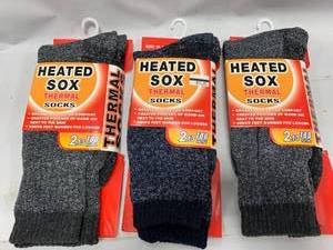 lot 113 image: Lot of 3 New Pair of Thermal Winter Socks