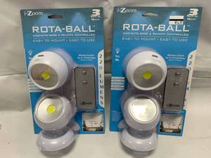 lot 114 image: Lot of 2 Roto-Ball Remote Controlled Magnetic Lights