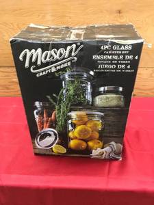 4 Pc.Oversized Mason Jars, Retail $19.99