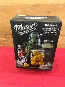 4 Pc.Oversized Mason Jars, Retail $19.99