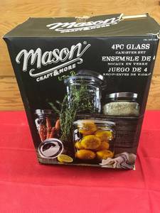 4 Pc.Oversized Mason Jars, Retail $19.99