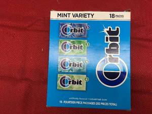 Orbit Gum Mint Variety 18 Pack, Retail $11.89