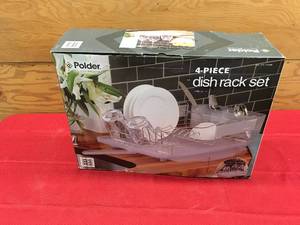 Polder 4 Piece Dish Rack Set, Retail $29.99