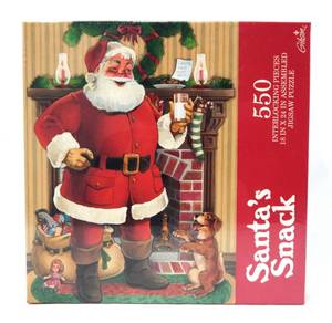 lot 42 image: Vintage Gibson Sealed Santas Snack 550 Piece Puzzle