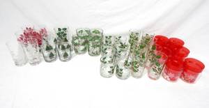 lot 45 image: Large Lot of Vintage Christmas Themed Glasses