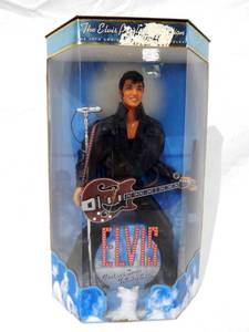 lot 16 image: Vintage 1998 Mattel Elvis 1968 Comeback Special Collectors Edition Doll