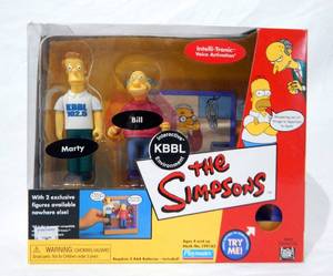 lot 19 image: Playmate The Simpsons KBBL Marty and Bill Interactive Play Set