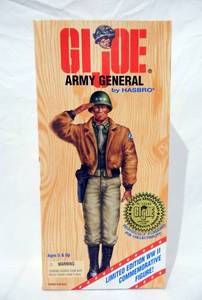 lot 22 image: Vintage 1996 Hasbro WWII 50th Anniversary Commemorative Edition G.I. Joe Army General Action Figure