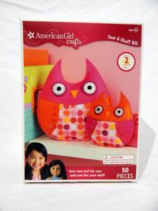 lot 81 image: New American Girl Crafts Owls Sew and Stuff Kit