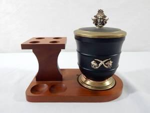 lot 67 image: Vintage Fairfax Pipe Holder and Tobacco Container