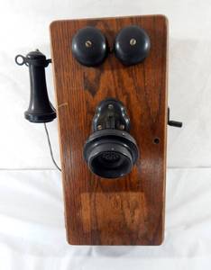 lot 76 image: Antique Kellogg S&ampS Co. Western Electric Telephone