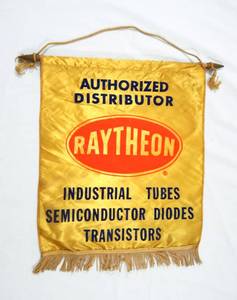 lot 36 image: Vintage Raytheon Authorized Distributor Banner