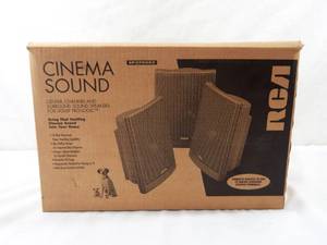 lot 109 image: New Open Box RCA Cinema Sound Center Channel and Surround Sound Speakers