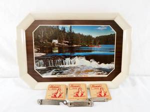 lot 137 image: Vintage Hamms Beer Tray, Double Sided Coasters and Bottle Openers