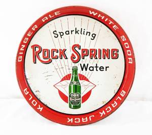 lot 139 image: Vintage Rock Spring Sparkling Water Metal Tray