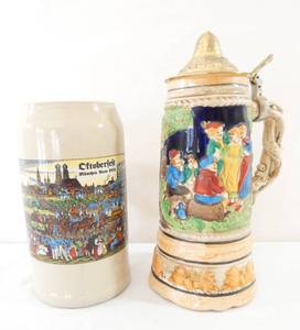lot 145 image: Lot of Vintage Oktoberfest and Musical Beer Steins