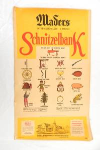 lot 148 image: Vintage 1969 Maders Schnitzelbank Poster