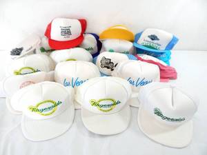 lot 172 image: Lot of Vintage Las Vegas and Laughlin Casino Hats and Visors - Most New