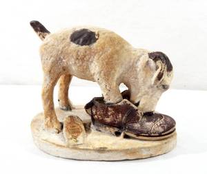lot 212 image: Vintage Red Goose Shoes Dog Store Display Statue
