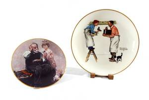 lot 219 image: Vintage Norman Rockwell Collector Plate Set